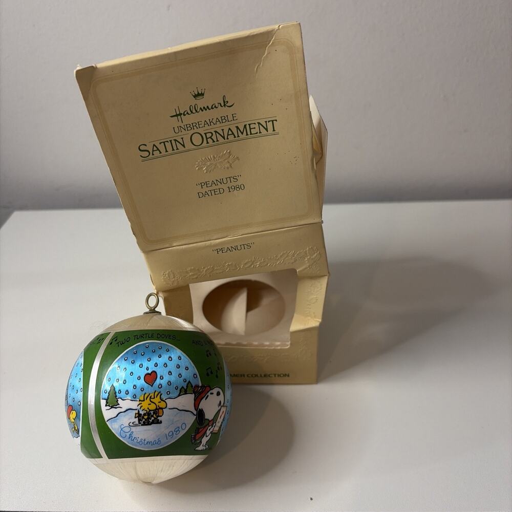 Vintage Snoopy Peanuts Woodstock Keepsake Christmas Ornament 1980 Hallmark